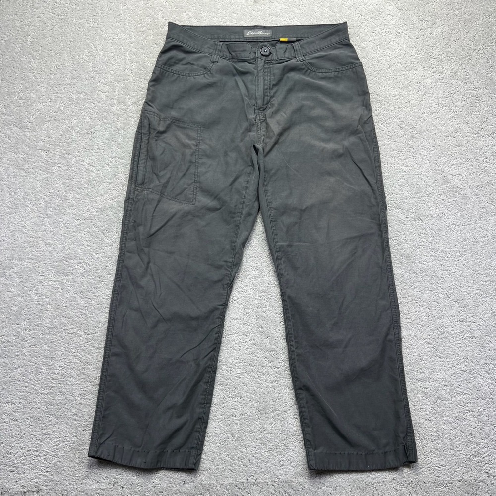 Eddie Bauer Travex Pants Mens‎ 34x26.5 Gray Gorpcore Hiking Utility Outdoor